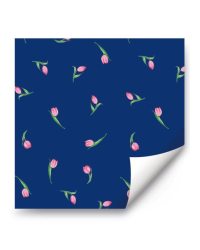Упаковочная бумага розовые тюльпаны