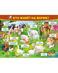 Плакат "Кто живет на ферме "