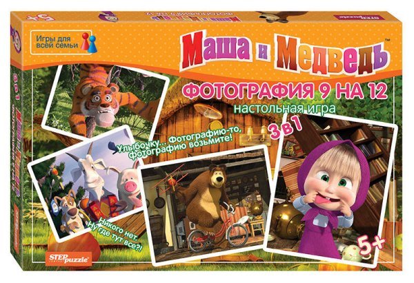 Настольная игра "Фотография 9 на 12" (Маша и Медведь)