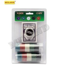 "Набор для покера в пакете  Дорожный, 80 фишек" ИН-3729