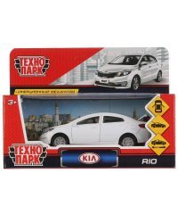 Машина металл "KIA RIO" 12см, открыв. двери, инерц, белый в кор. Технопарк в кор.2*36шт