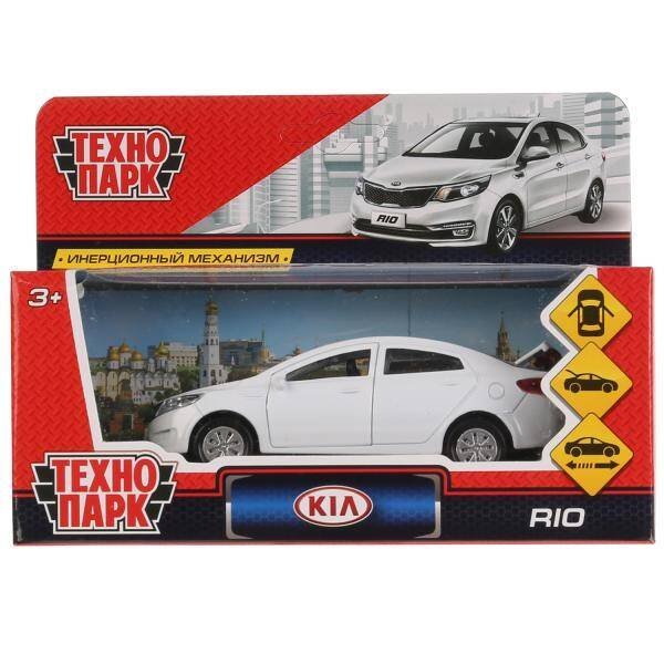 Машина металл "KIA RIO" 12см, открыв. двери, инерц, белый в кор. Технопарк в кор.2*36шт