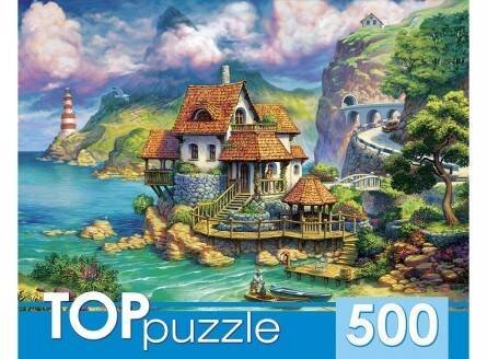 TOPpuzzle. ПАЗЛЫ 500 элементов. ХТП500-6822 Прибрежный домик