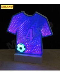 Зеркальный 3D светильник Футболка, синий свет УД-9722
