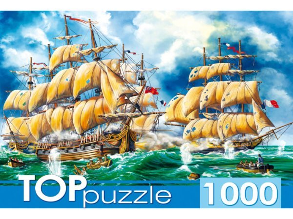 TOPpuzzle. ПАЗЛЫ 1000 элементов. ХТП1000-2175 Битва кораблей