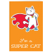 I am a supercat! Тетрадь общая (А5, 48 л., накидки, клетка-стандарт)