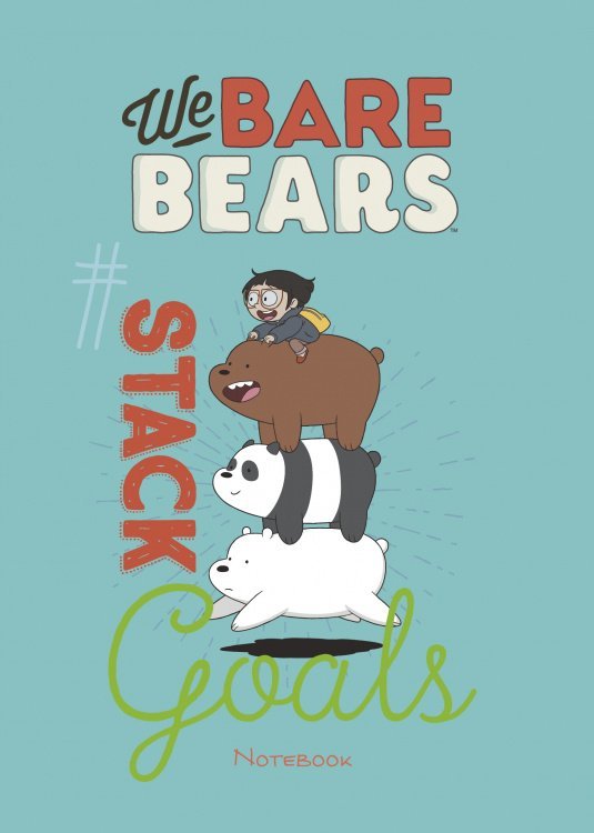 Блокнот. We bare bears (формат А4, мягкая обложка, круглые углы, блок в точку)