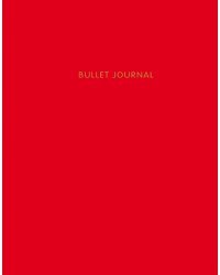 Bullet Journal (Алый) 162x210мм, твердая обложка, пружина, блокнот в точку, 120 стр.