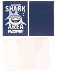 Обложка на паспорт "Акула-улыбака" (ПВХ, slim) ОП-4487