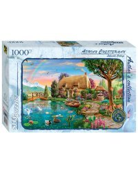 Мозаика "puzzle" 1000 "Коттедж на берегу озера" (Авторская коллекция)
