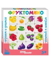 Развивающая игра из дерева "Фруктомино" (IQ step)