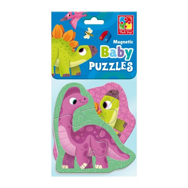 Мягкие магнитные Baby puzzle "Динозаврики" 2 картинки, 7 эл.