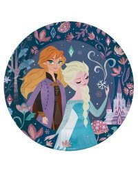 Frozen 2.  Набор бумажных тарелок, Сканди, 6 шт d-180 мм