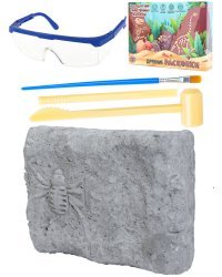 Набор археолога "Паук"(камень,4 инструмента,книжка,очки,маска, в коробке) (Арт. И-5869)