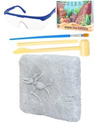 Набор археолога "Птерозавр"(камень,4 инструмента,книжка,очки,маска, в коробке) (Арт. И-5865)