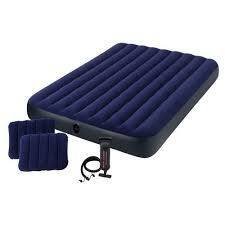 Матрас надувной CLASSIC DOWNY AIRBED 152x203x25 см (ручной насос+2 подушки) INTEX. Арт. 64765