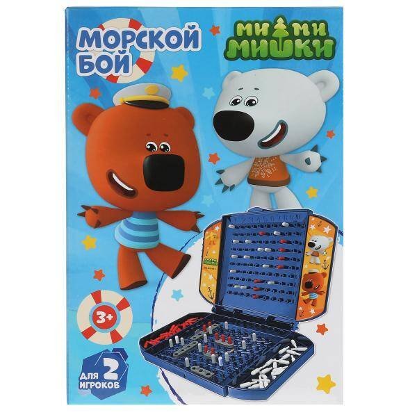 Настольная игра Ми-ми-мишки морской бой, кор.16*24*5,5см ИГРАЕМ ВМЕСТЕ в кор.2*36шт