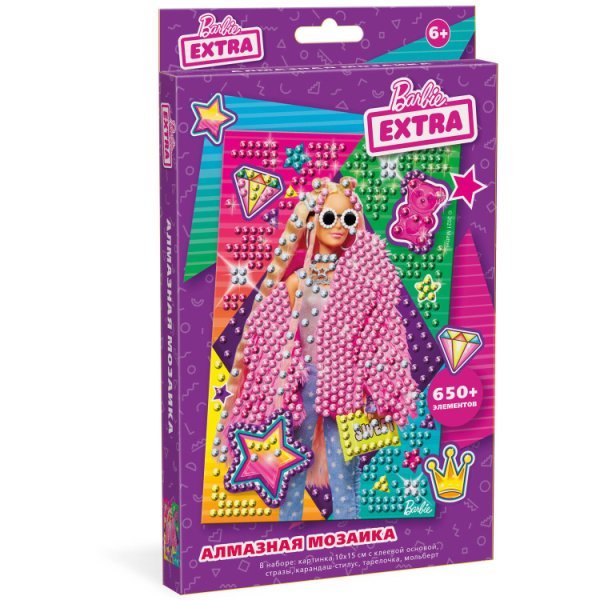 Алмазная мозаика Barbie Extra 10х15 см