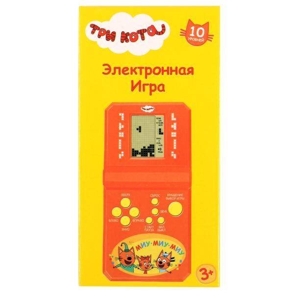 Электронная логическая игра Три Кота кор. 12,5*6,5*2,5см ИГРАЕМ ВМЕСТЕ в кор.2*144шт