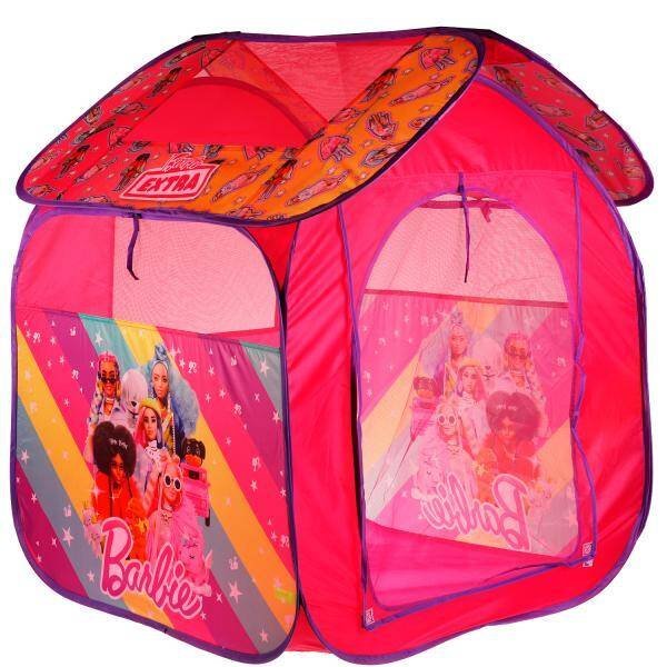 Палатка детская игровая БАРБИ 83х80х105см, в сумке Играем вместе в кор.24шт