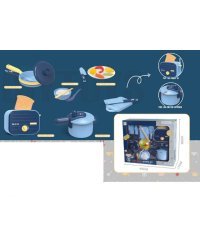 Игровой набор  "Поварёнок"(тостер, скороварка, посуда, свет,звук) (46x17x39cм) ( Арт. 2062963)