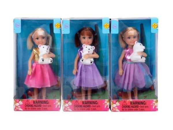 Кукла в наборе с аксессуарами  (15 см) "Маруся с мишкой " (микс: 3 вида) (в коробке) ( Арт. 8280d)