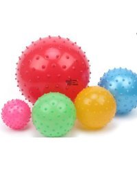 Надувной мяч  "Ежик" (18 см,с пупырышками,цвет микс,пакет) ( Арт. GQ527-30) кратно 10