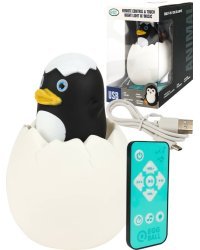 Светильник "Пингвинчик"  (звук,свет,пульт,пластик, USB в к-те,в кор.)(12x12x17,5 cм) ( Арт. ИК-8487)