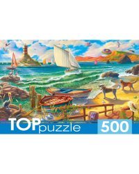 TOPpuzzle. ПАЗЛЫ 500 элементов. П500-0735 НА БЕРЕГУ МОРЯ