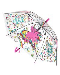 Зонт детский r-50см, прозрачный, полуавтомат ИГРАЕМ ВМЕСТЕ в кор.5*12шт