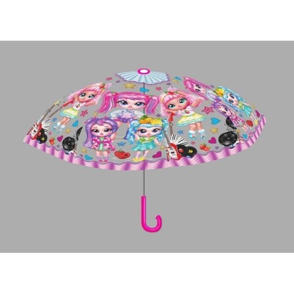 Зонт детский куклы модницы r-50см, прозрачный, полуавтомат ИГРАЕМ ВМЕСТЕ в кор.5*12шт