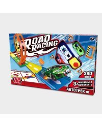 Игрушка пластик ROAD RACING автотрек 3 машинки, 1 петля, кор. Технопарк в кор.2*30шт