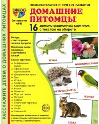 Демонстрационные картинки. Домашние питомцы: 16 демонстрационных картинок с текстом