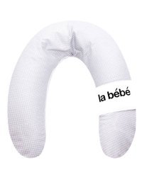 La Bebe™ Rich Maternity Pillow Art.81027 Pearl Grey Satin Подковка для сна, кормления малыша 30x104 cm