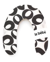 La Bebe™ Rich Maternity Pillow Art.85499 Black/Silver Подковка для сна, кормления малыша 30x104 cm