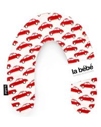 La Bebe™ Rich Maternity Pillow Art.102773 Cars Red-White Подковка для сна, кормления малыша 30x104 cm