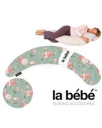 La Bebe™ Moon Maternity Pillow Art.11518 Roses Grey Подушка-подковка для беременных с наполнителем из полистерола, 185 cm