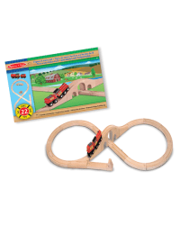 Melissa&amp;Doug 8 Figure Train Set Art.10703 Деревянная железная дорога ( 22 дет.)