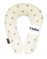 La Bebe™ Snug Nursing Maternity Pillow Art.111352 White&Beige Stars Pakaviņš mazuļa barošana, gulēšanai, pakaviņš grūtniecēm 20x70