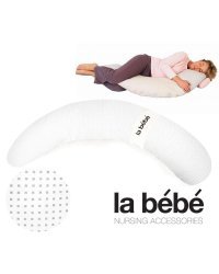 La Bebe™ Moon Maternity Pillow Art.12608 Grey Pearl Большая подушка для беременных с наполнителем из синтепона (синтепух,особенно мягкий и тихий )185см
