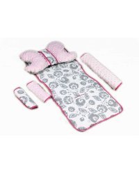 La bebe™ Minky+Cotton Stroller Mat Set Art.95222 Комплект вкладышей для коляски