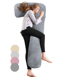 La Bebe™ Flopsy Pillow Art.91915 Cotton Nursing Maternity Подушка для беременных и кормящих мам [2 хлопковых чехла], наполнение - синетепон, 180 см