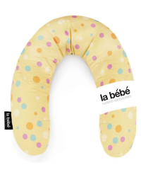 La Bebe™ Rich Maternity Pillow Art.111357 Yellow Dots Подковка для сна, кормления малыша 30x104 cm