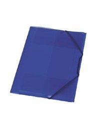 Папка с резиной A4 PP прозрачный синий