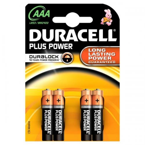 Батарейки  Duracell Plus AAA-B4 / LR03 (BL-4)