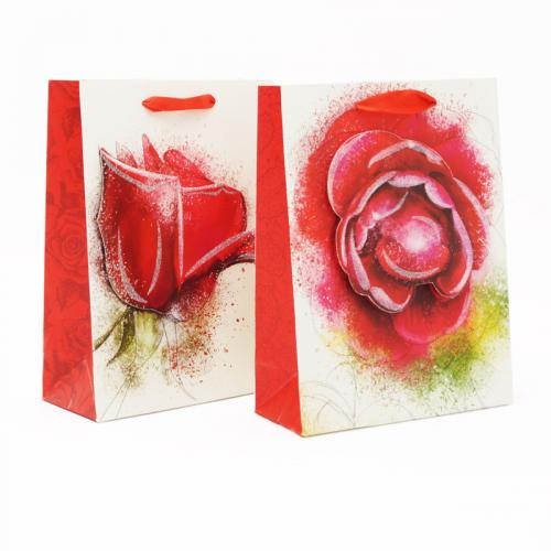 Подарочный мешок 18 23 см 3D розы
