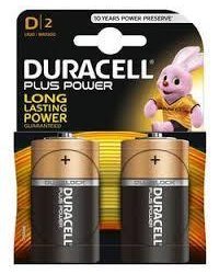Батарейки Duracell Plus D-B2/LR20 (bl-2)