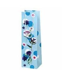 Подарочный пакет 10.5x36x10cm Синие цветы 11012317