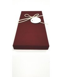 Подарочная коробка 27X15cm бордовый / белый