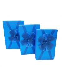 Подарочная коробка голубая блестящая - Размер  19x12x6.5 см